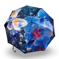 Жіноча парасоля Frei Regen напівавтомат орхідея атлас #090815