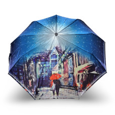 Парасолька жіноча Frei Regen напівавтомат атлас #090735